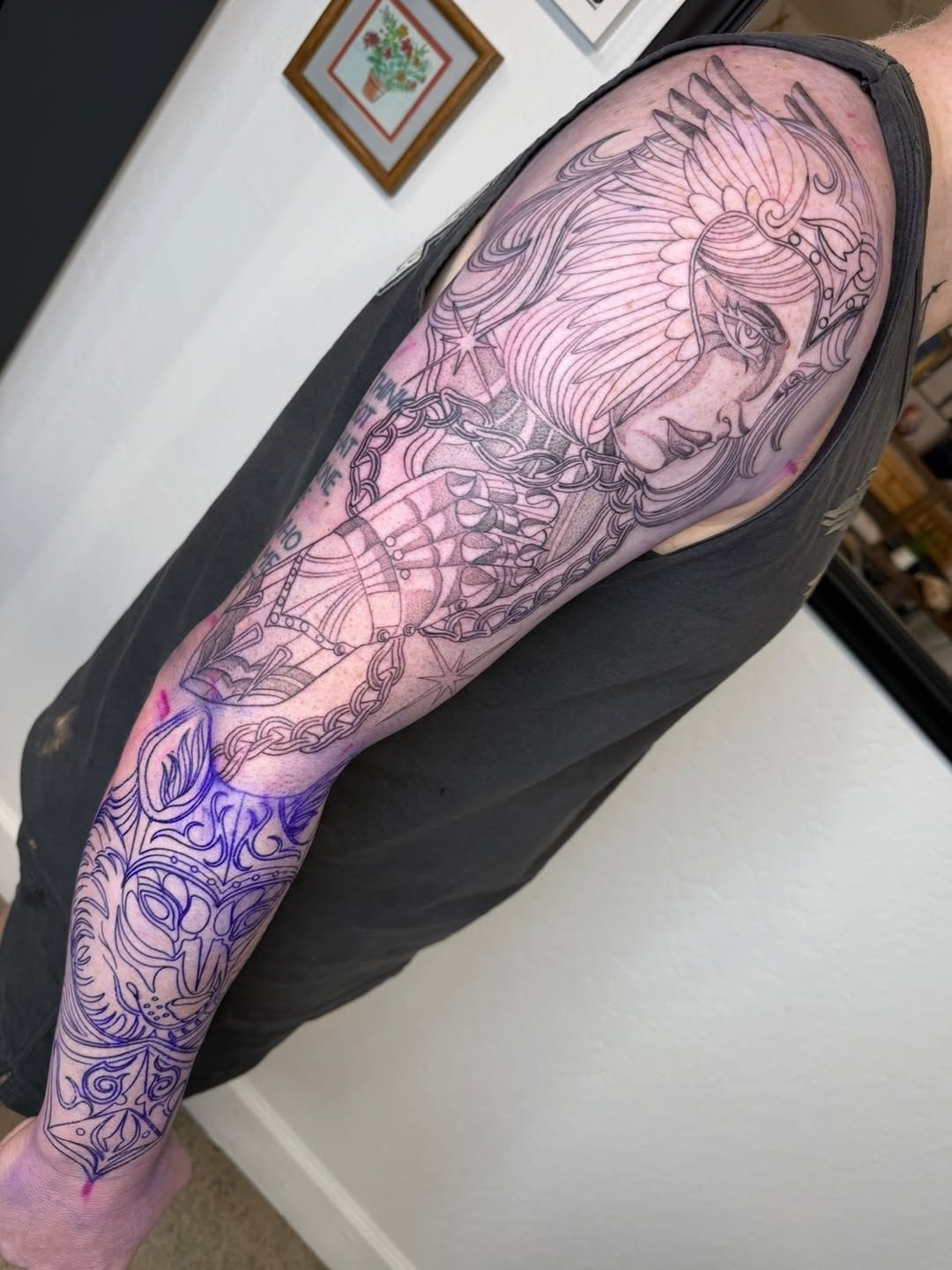 Tattoo by @molly.m.tattoo — black_and_grey, ornamental