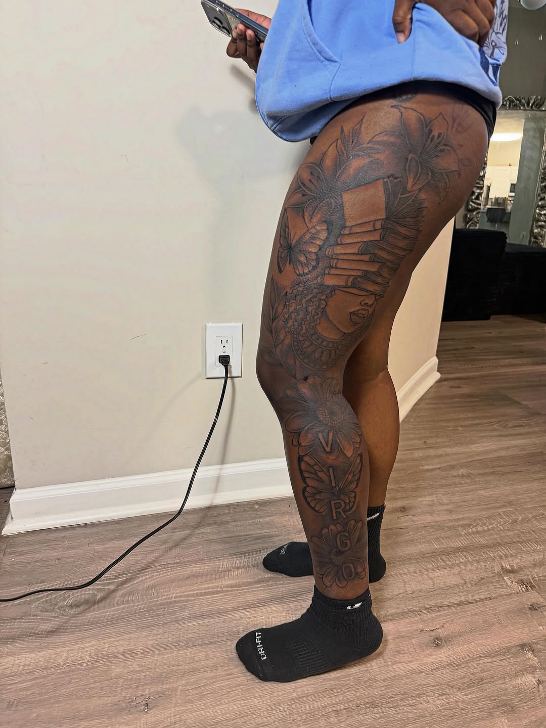 Tattoo by @nylainkedyou — black_and_grey, realism