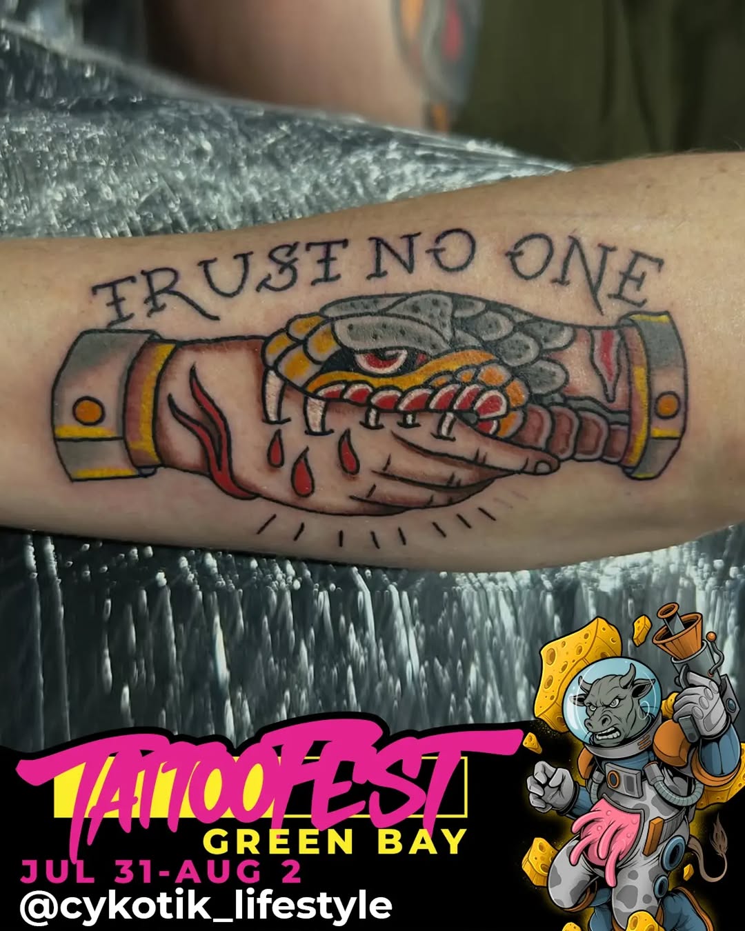 Tattoo work at Inkin' the Coast Tattoo Festival 2026