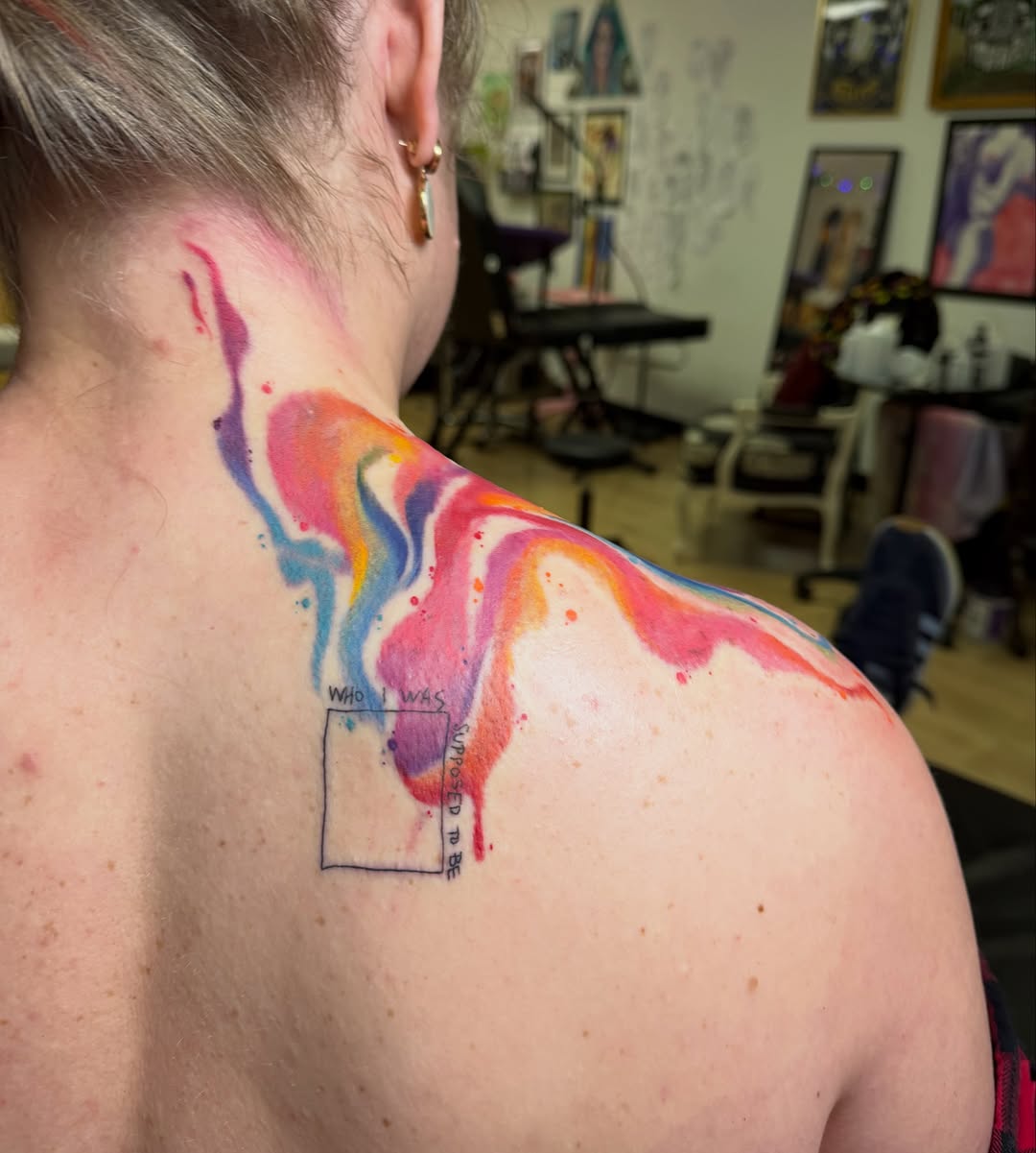 Tattoo by @danifriedtattoos — watercolor, illustrative