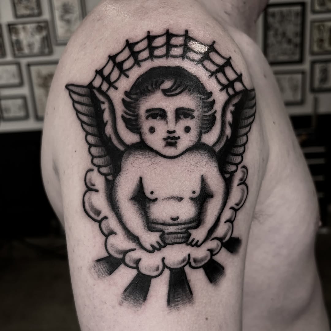 Tattoo by @chavolui_tattoos — american_traditional, black_and_grey