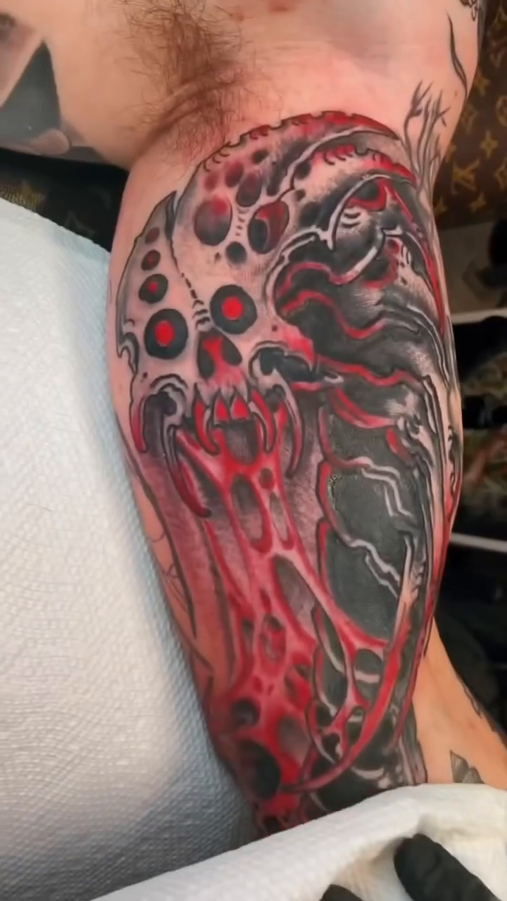 Tattoo by @joeyknucklestattoo — black_and_grey