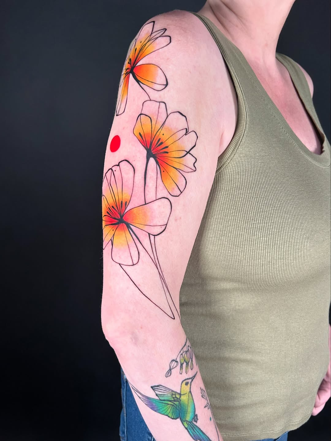 Tattoo by @laurabochet_tattoo — watercolor
