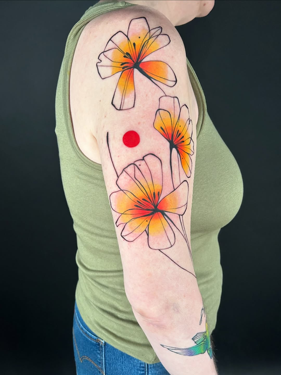 Tattoo by @laurabochet_tattoo — watercolor