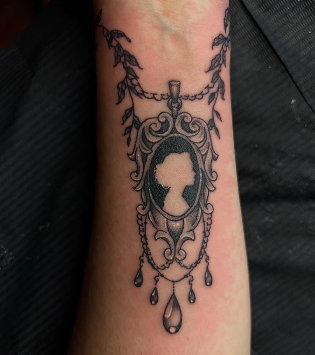 Tattoo by @aguilera_artistry — illustrative, black_and_grey
