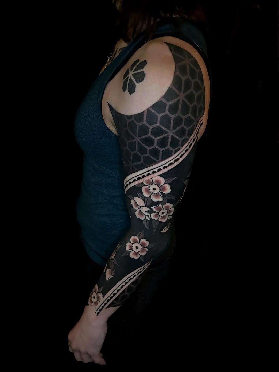 Tattoo by @meanoldtim — blackwork, japanese_irezumi