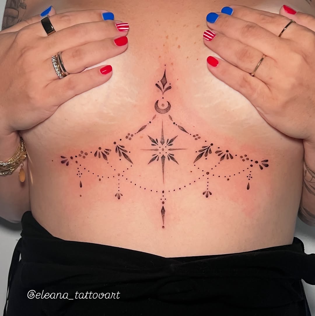 Tattoo by @eleana_tattooart — fine_line, dotwork