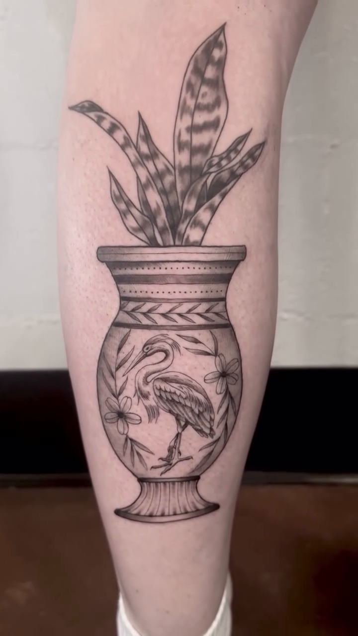 Tattoo by @drewfostertattoo — black_and_grey