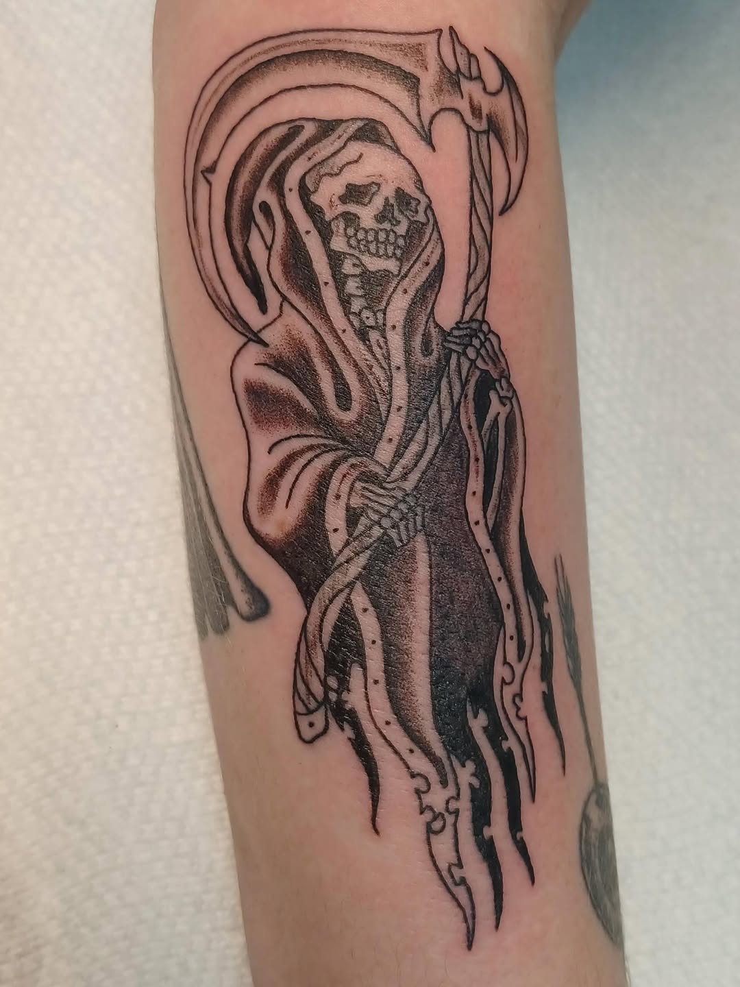 Tattoo by @stabinks — american_traditional, black_and_grey
