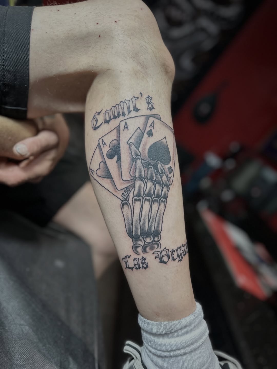 Tattoo by @fultstattoos — black_and_grey, lettering_script