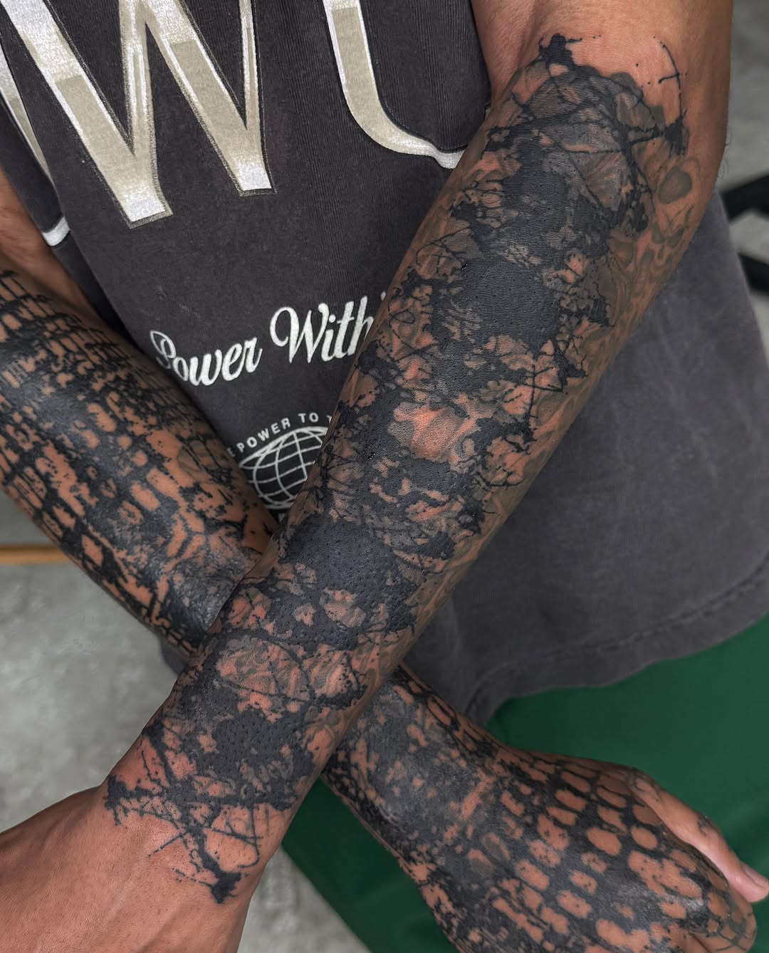 Tattoo by @miserymilkshake — blackwork, illustrative