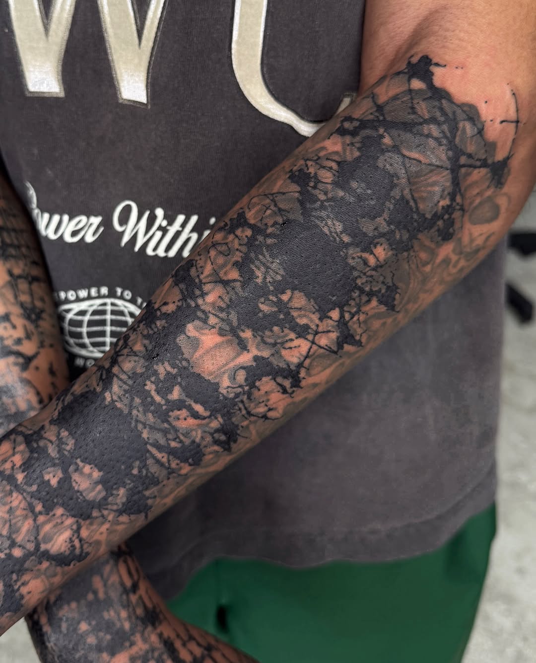 Tattoo by @miserymilkshake — blackwork, illustrative
