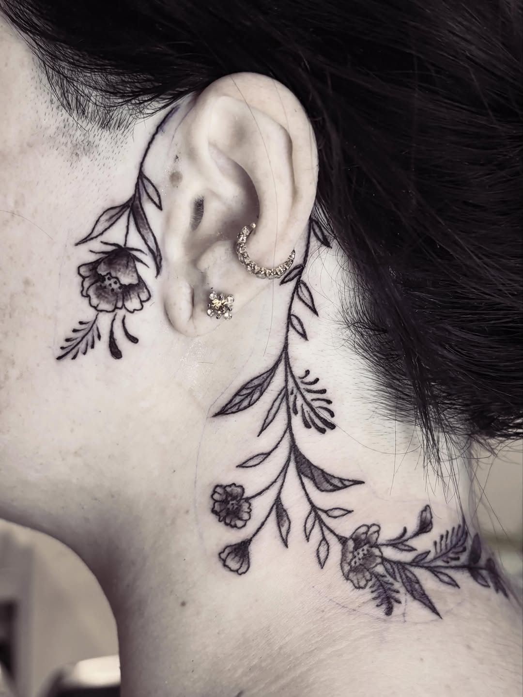 Tattoo by @neekostentaculz โ fine_line, black_and_grey