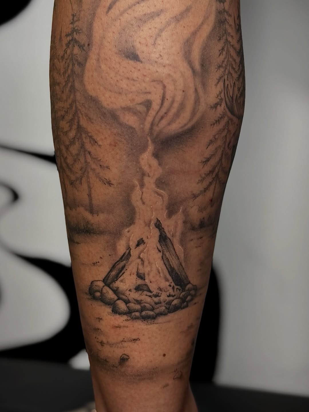 Tattoo by @tinkedtattoo — black_and_grey, realism