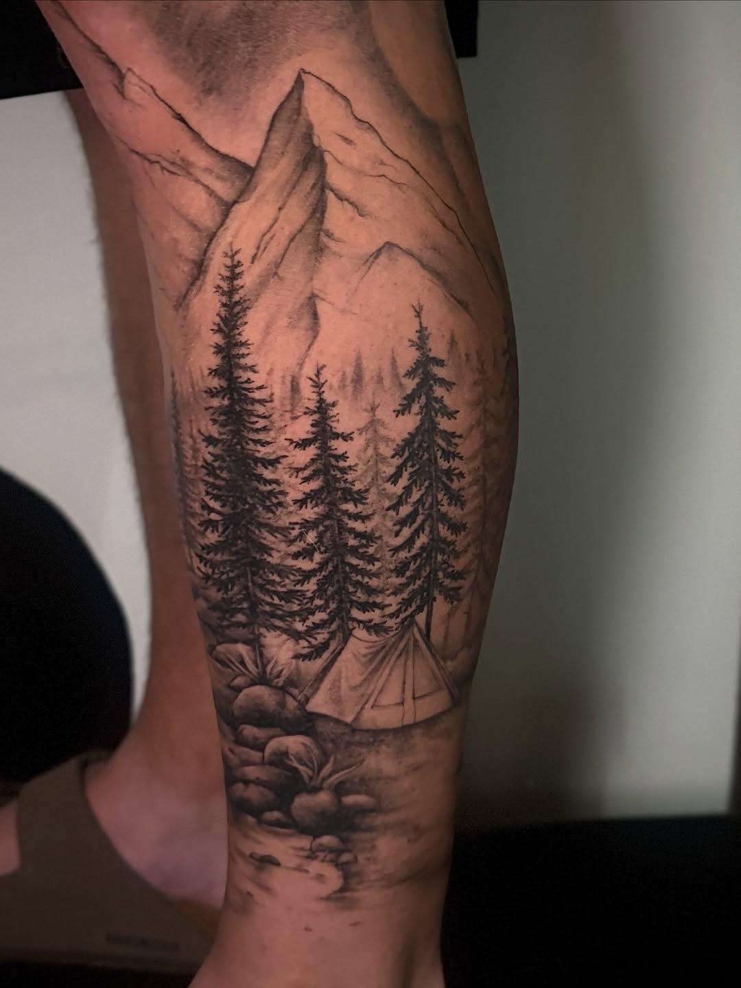 Tattoo by @tinkedtattoo — black_and_grey, realism