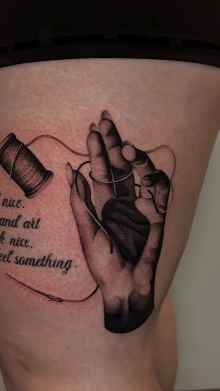 Tattoo by @piinkywabbiit — black_and_grey, illustrative