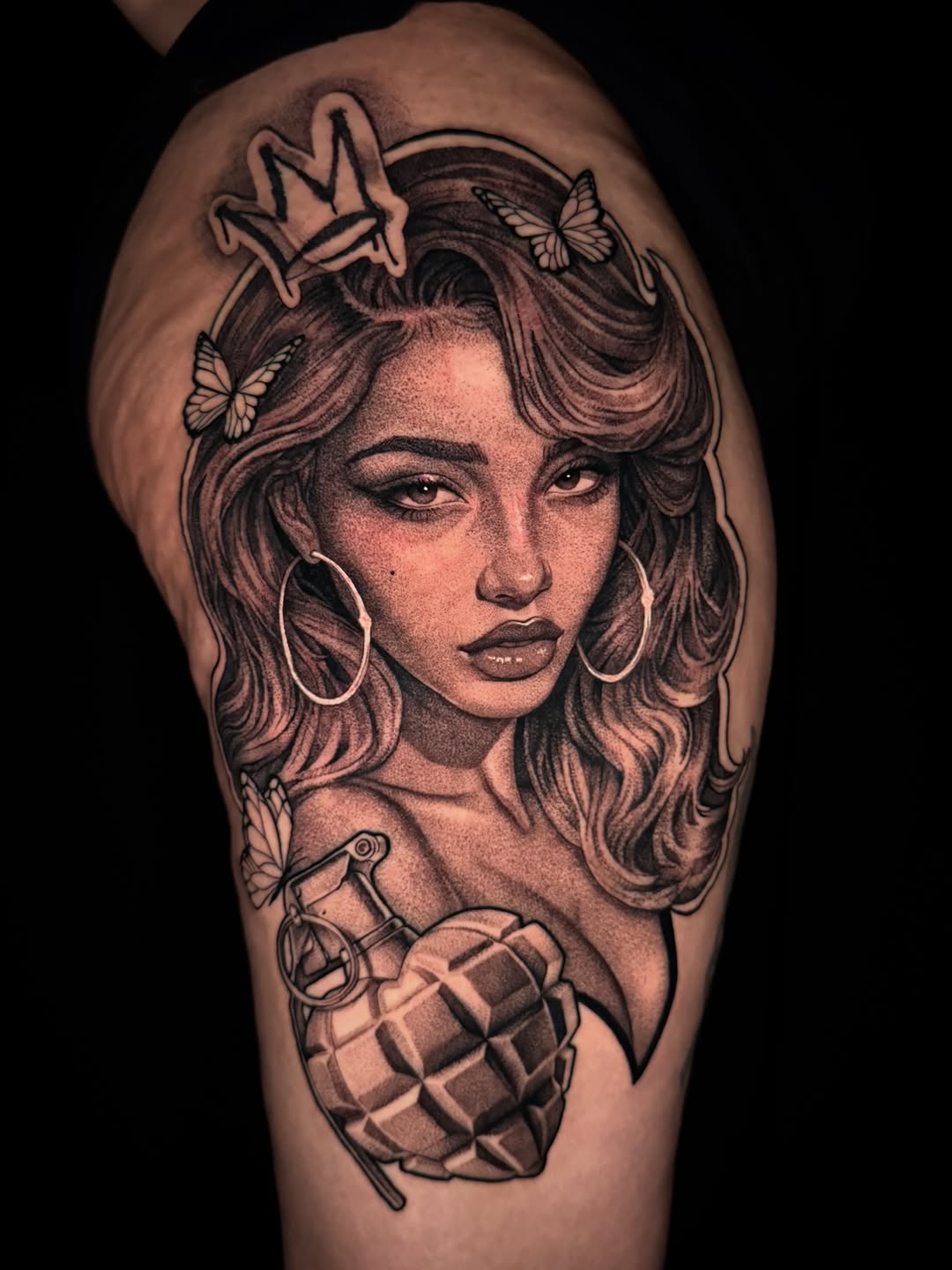 Tattoo by @laurav.tattoo — realism, black_and_grey