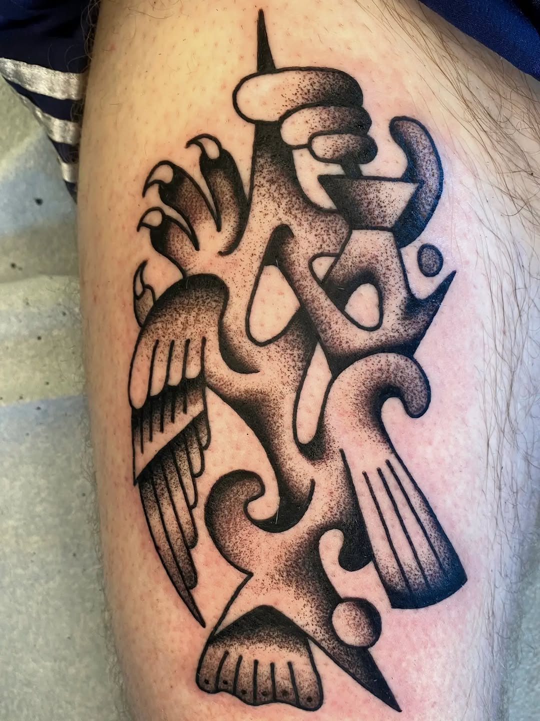 Tattoo by @project.quizard — blackwork, geometric