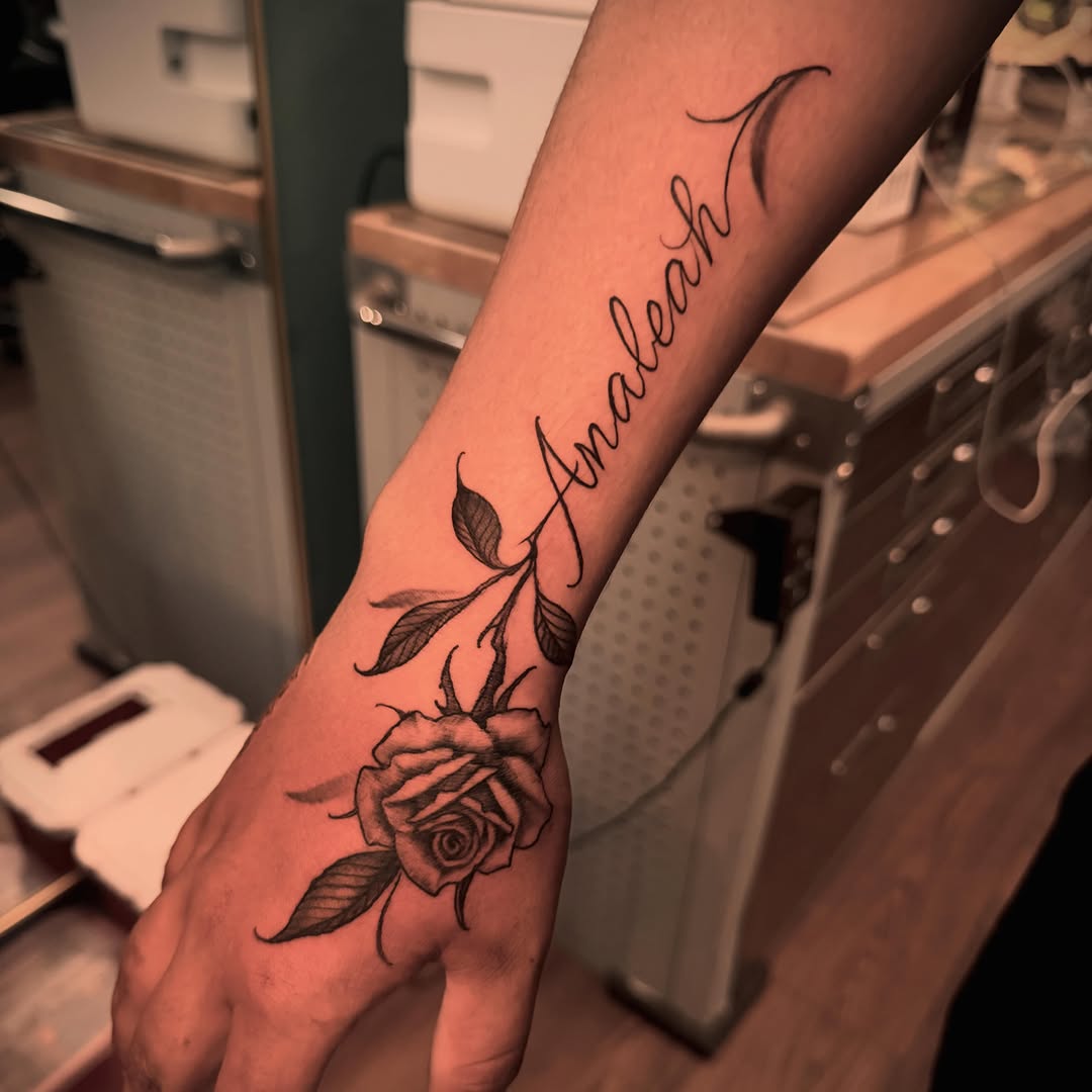 Tattoo by @inkedby_adam — fine_line, lettering_script