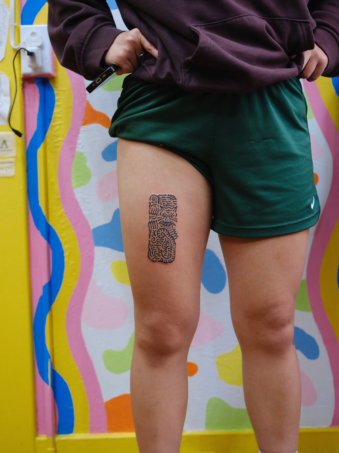 Tattoo by @wonkycube โ blackwork