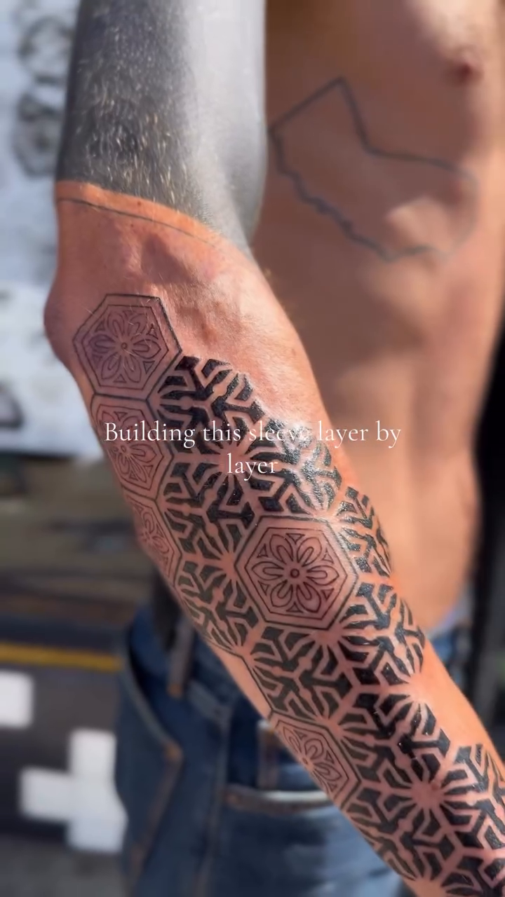 Tattoo by @mystic_tattooing — geometric, blackwork