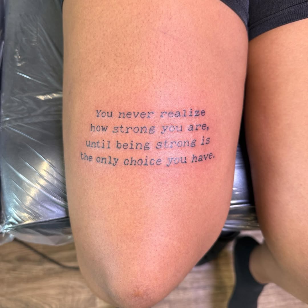 Tattoo by @pxinkpmutattoos โ lettering_script, fine_line