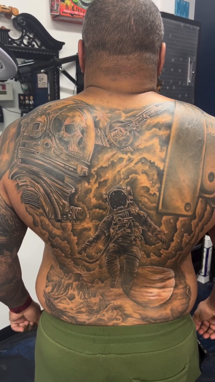 Tattoo by @necro_comicon — black_and_grey, realism
