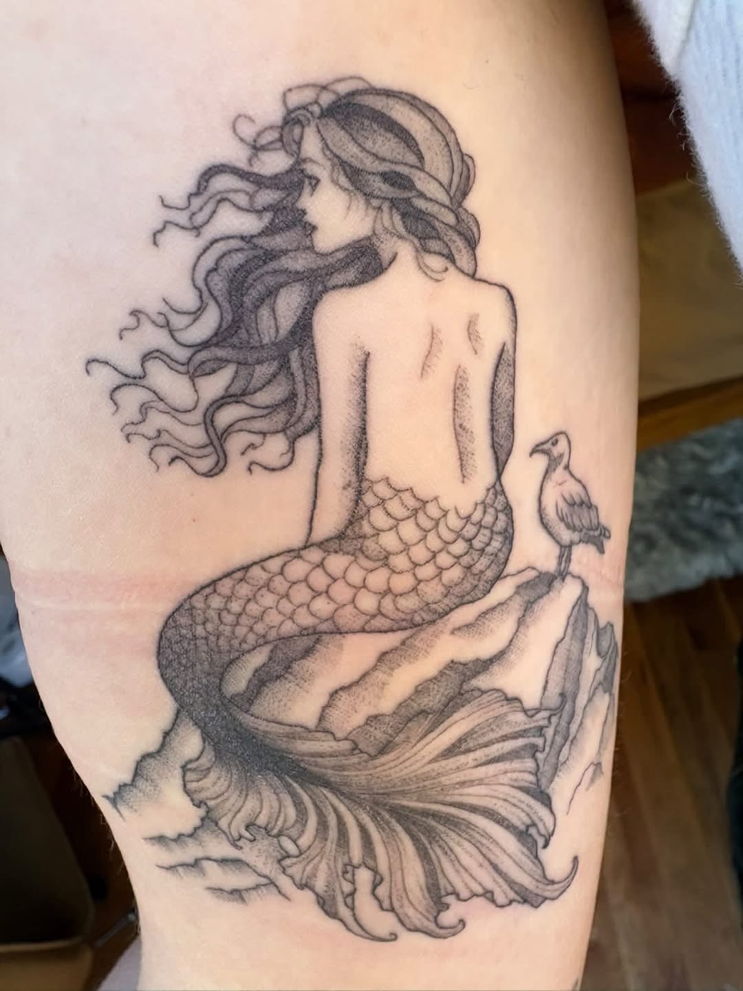 Tattoo by @lo_gwynn_ink — black_and_grey