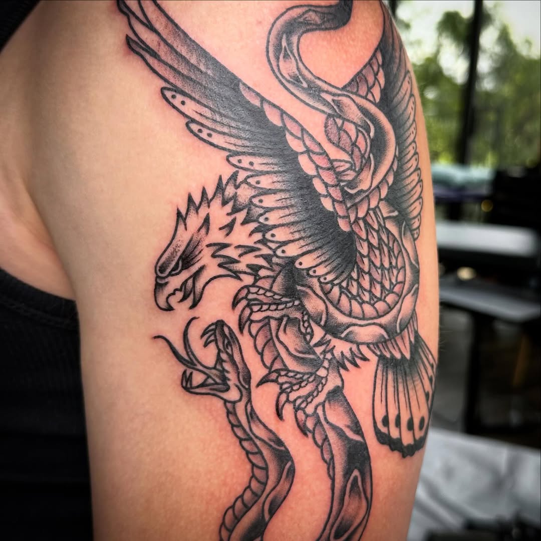 Tattoo by @jritchtattoo — american_traditional, illustrative