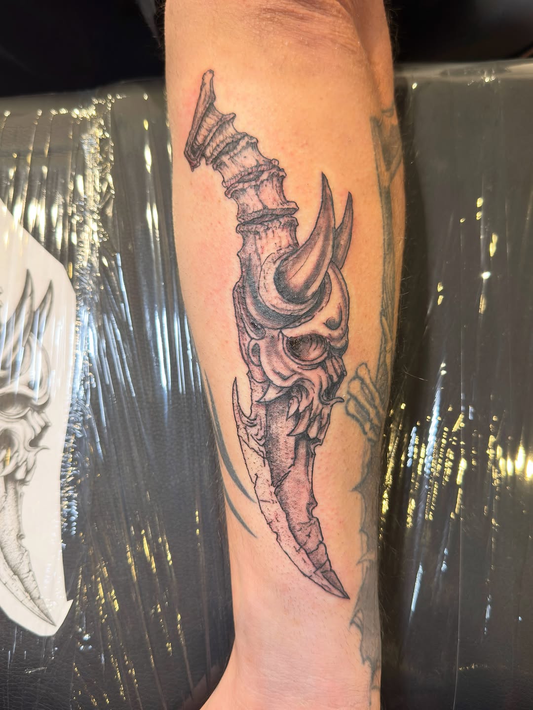 Tattoo by @inkslingerjessejames — dark_realism, black_and_grey