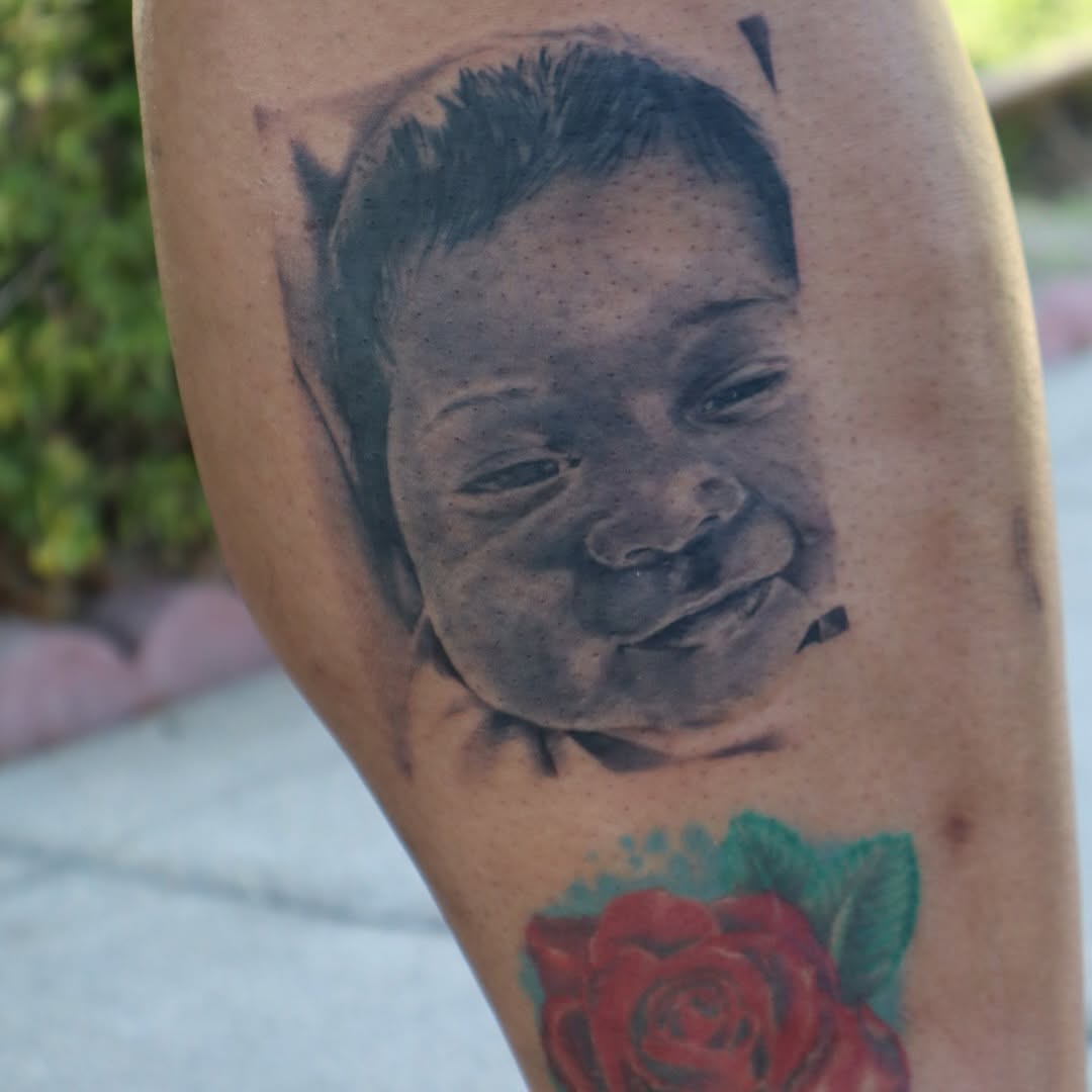 Tattoo by @ladyjutsu — realism, black_and_grey