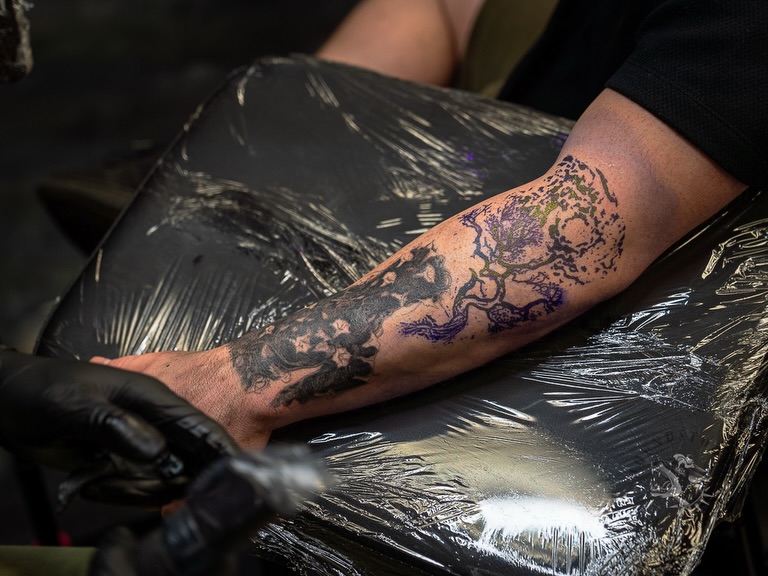 Tattoo by @kevin.inks โ blackwork, illustrative