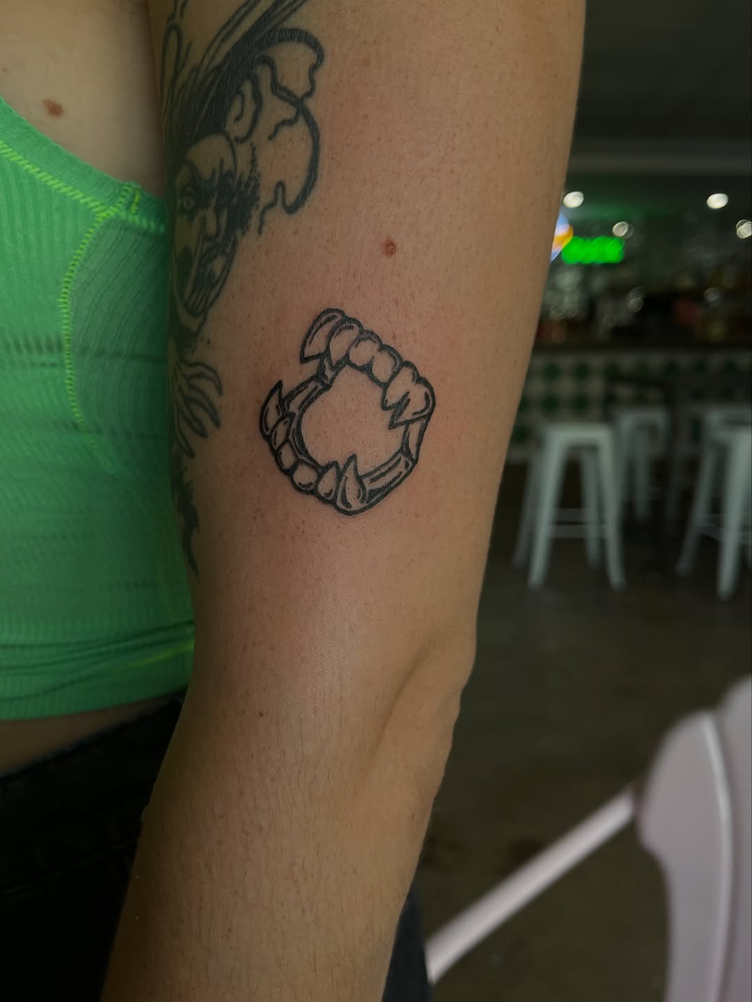 Tattoo by @imthehumanamy — blackwork