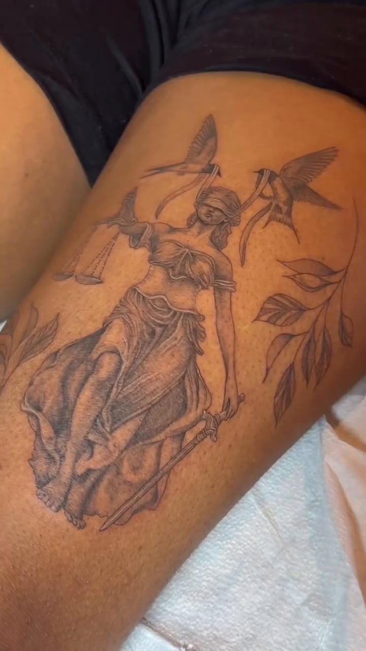 Tattoo by @inkdbyjasmine — illustrative, black_and_grey
