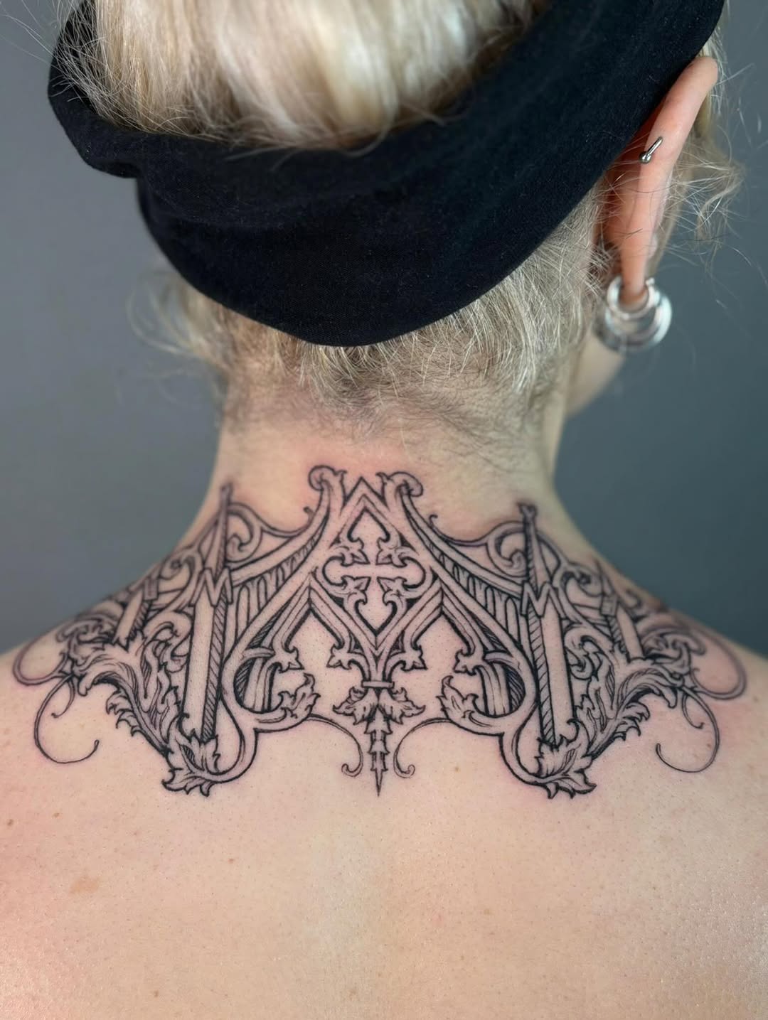 Tattoo by @hollyhawk.ink โ lettering_script, ornamental