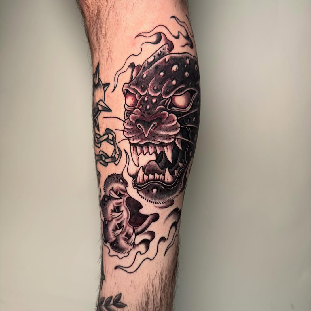 Tattoo by @zacchaffintattoos — american_traditional, black_and_grey