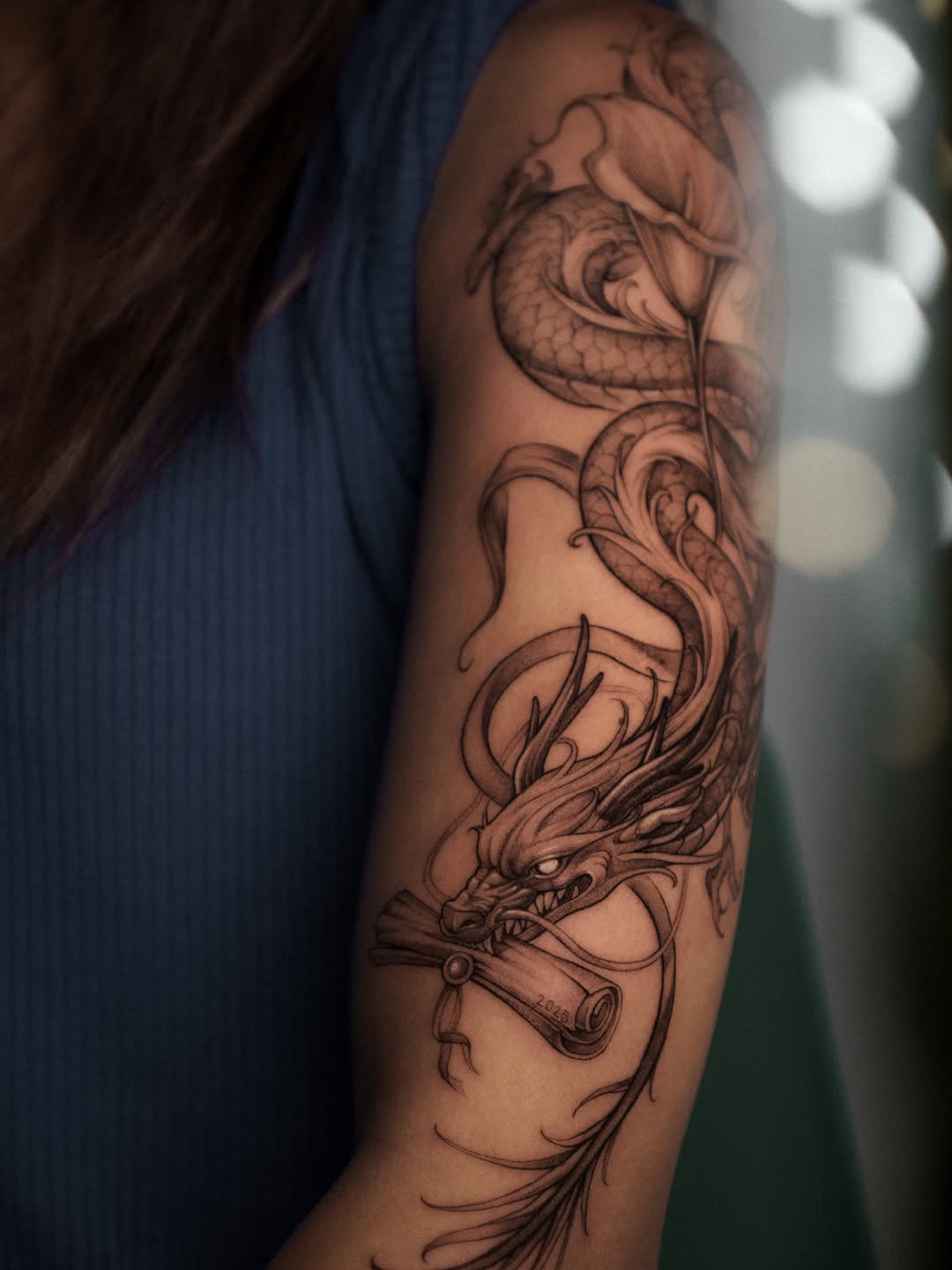 Tattoo by @leonova.tattoo — japanese_irezumi, black_and_grey