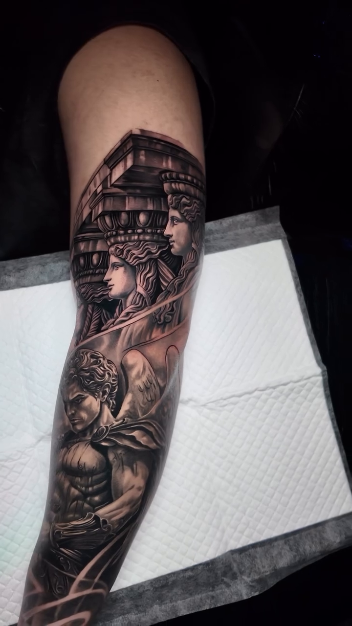 Tattoo by @juan_ortegatattoo — realism, black_and_grey