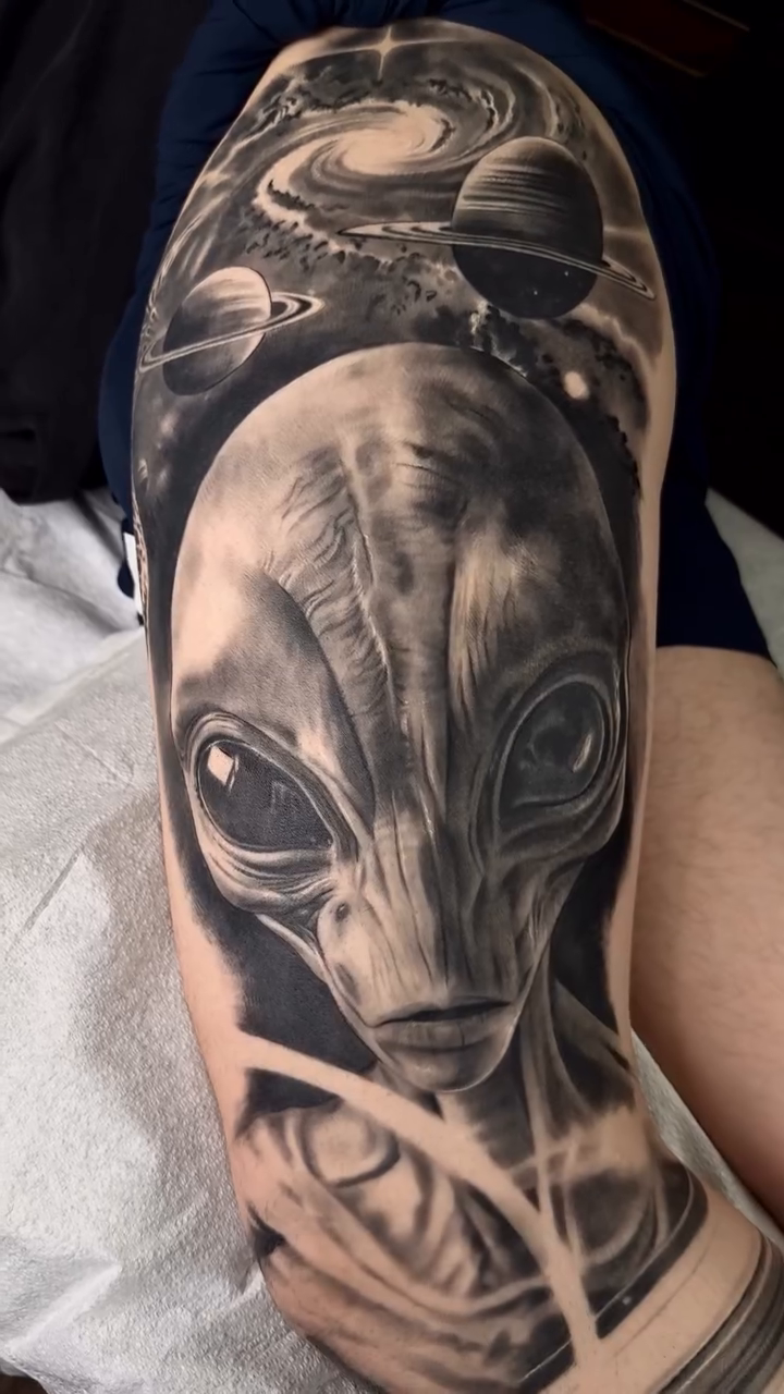 Tattoo by @gabpolflit_tattooartist β realism, black_and_grey