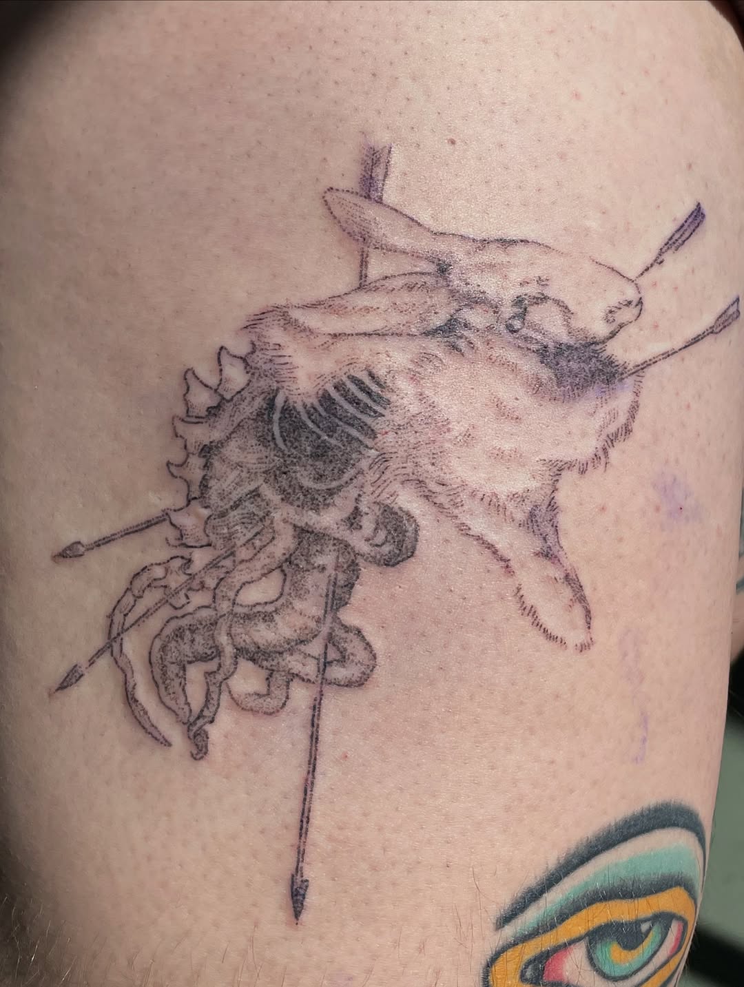 Tattoo by @james.needle — dark_realism, dotwork