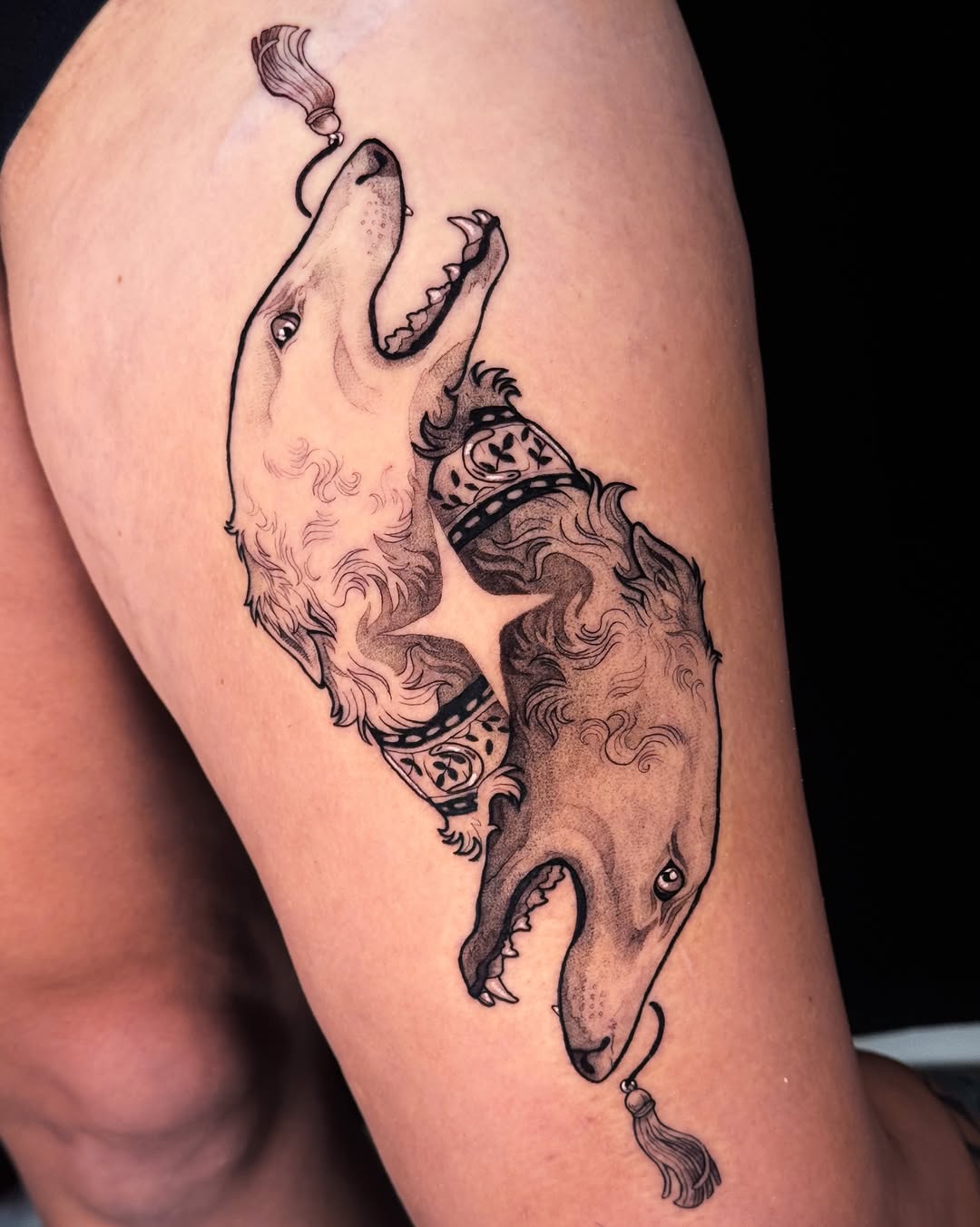 Tattoo by @roseshrubs — blackwork