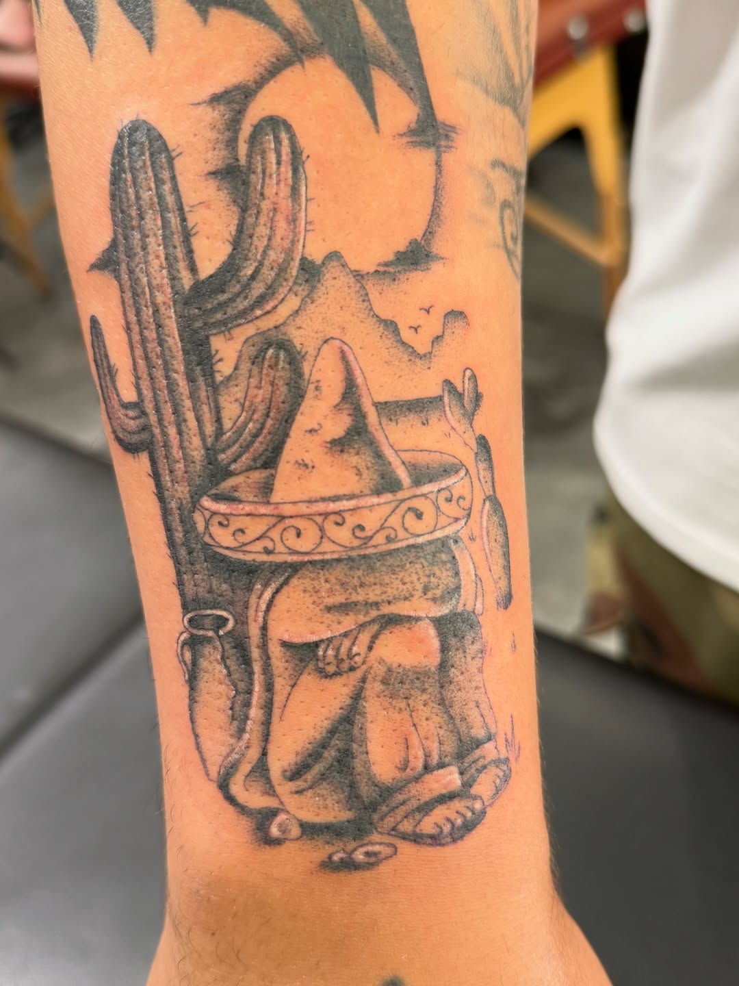 Tattoo by @yourfriendlytattooer — black_and_grey