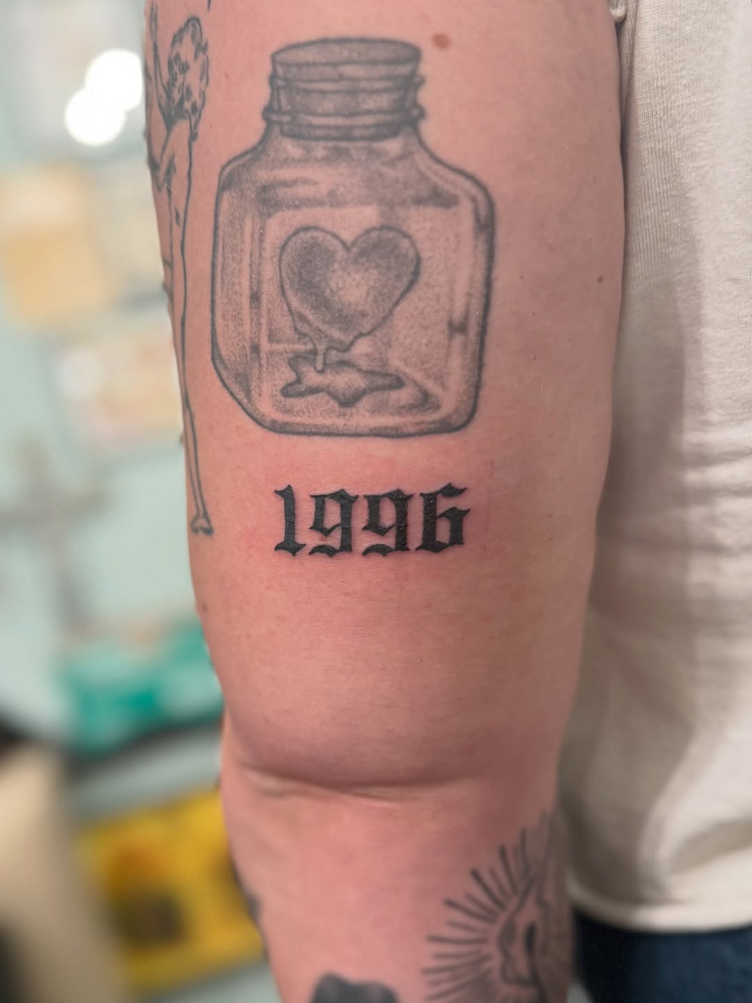 Tattoo by @yourfriendlytattooer — black_and_grey, lettering_script