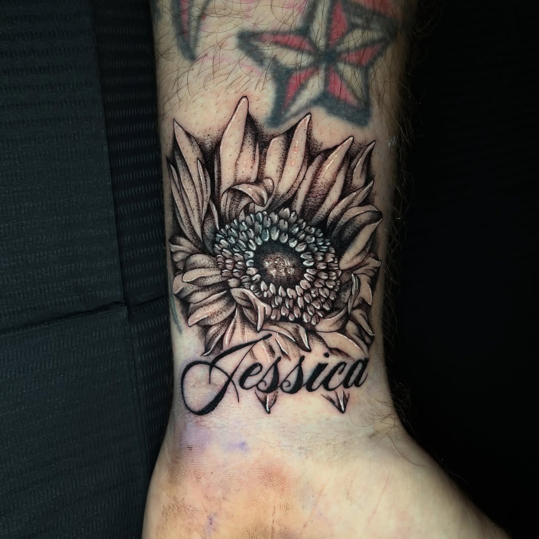 Tattoo by @b2_spiritink — realism, lettering_script
