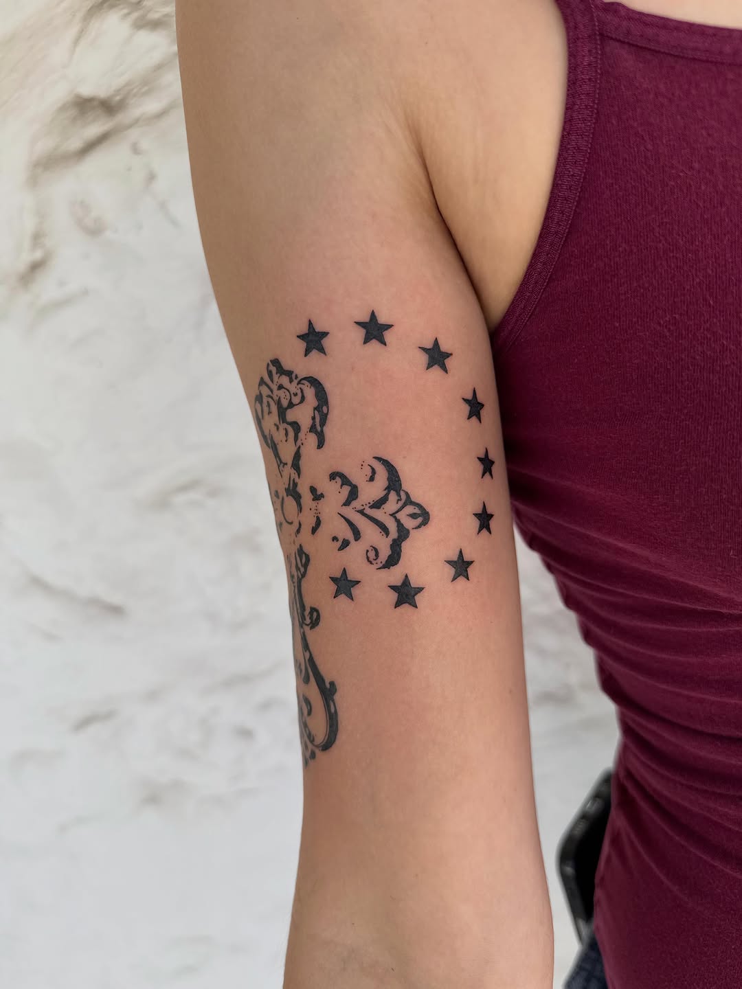 Tattoo by @meatofsnail — blackwork