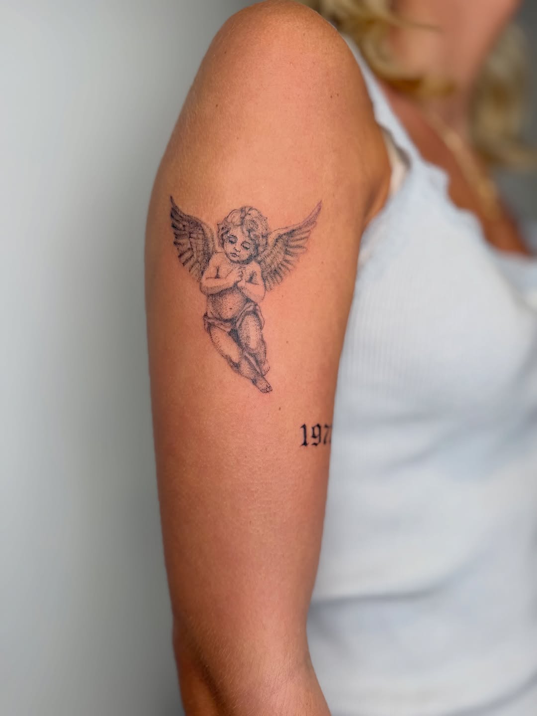 Tattoo by @mackenzierosstattoos — fine_line, black_and_grey