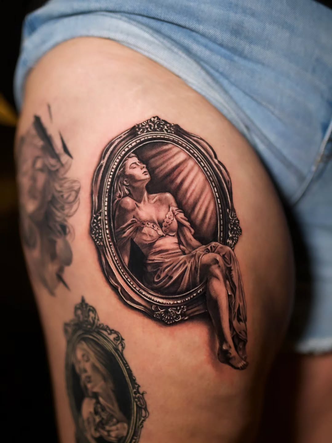 Tattoo by @jakebarneyfromstatefarm — realism, black_and_grey