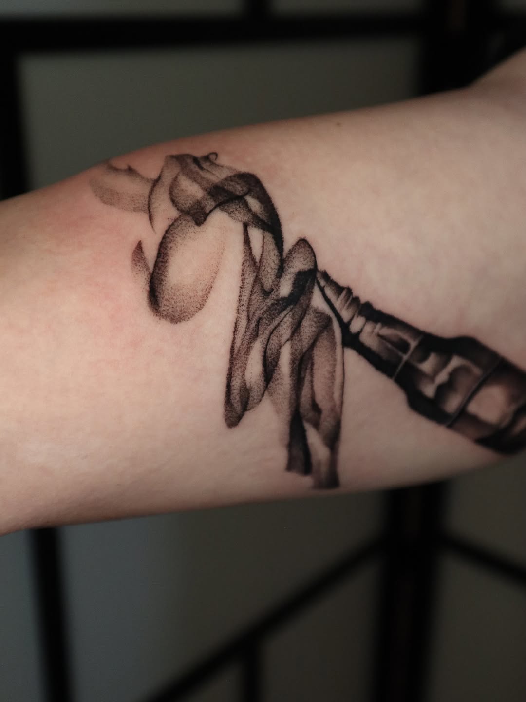 Tattoo by @_connormoon_ — black_and_grey
