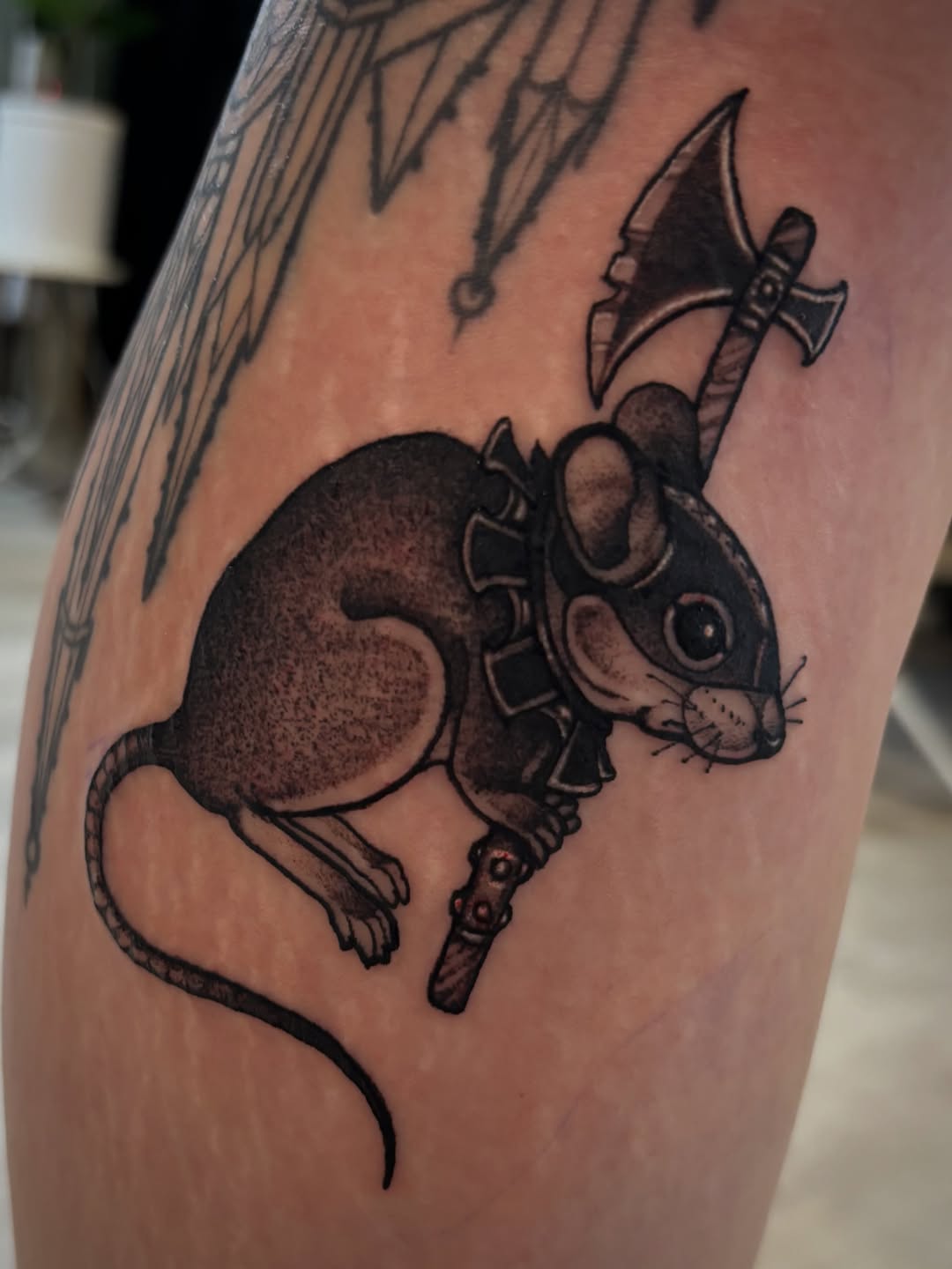 Tattoo by @tk.tattoos โ black_and_grey, dotwork