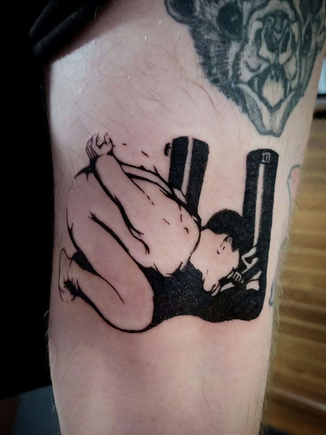 Tattoo by @el_tejon โ blackwork, trash_polka